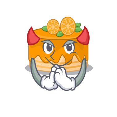 Şeytan portakallı pasta Karakter tasarımı çizgi filmi