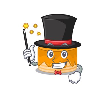 A picture of orange cake performance as a Magician