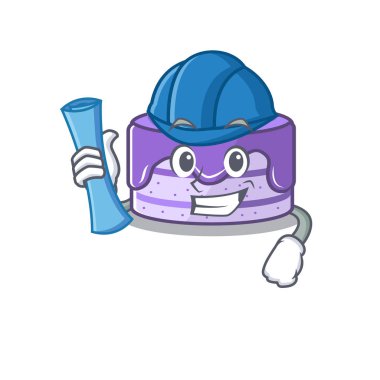 Böğürtlenli kek mimarının mavi ve mavi başlıklı başarısı.