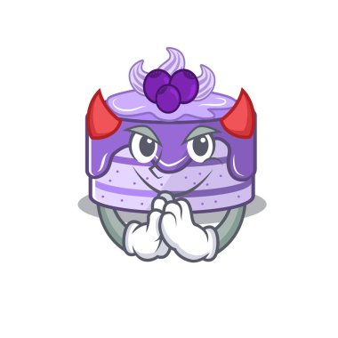 Şeytan yaban mersinli kek Karakter tasarımı çizgi filmi