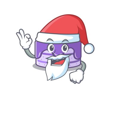 Noel Baba çizgi film karakteri tarzında yaban mersinli kek.