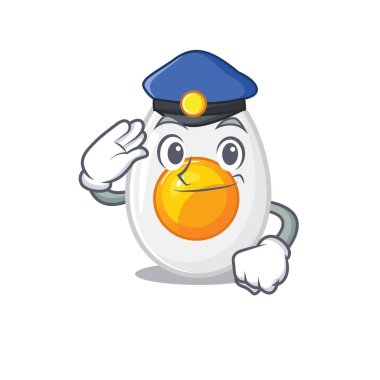 Haşlanmış yumurtalı çizgi film karakteri polis memuru olarak çalışıyor.