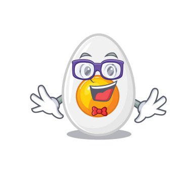 Haşlanmış yumurta tasarımı çizgi film kavramı.