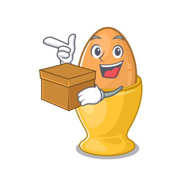 Sevimli yumurta kabı çizgi film karakteri.