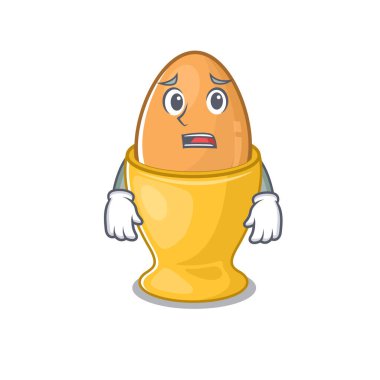 Korkmuş bir surata sahip yumurta kabı resmi.