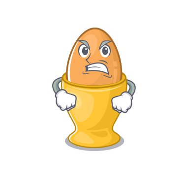 Yumurta kabı çizgi film karakteri gibi sinirli bir yüzü var.