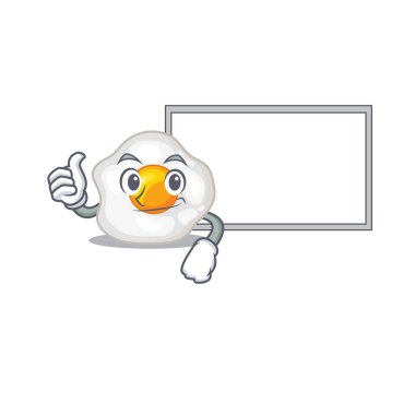 Yumurta karikatürü tasarımının tahtası var.