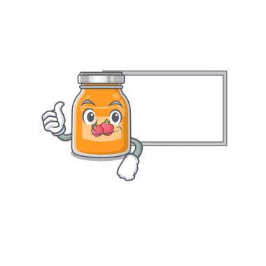 Elma reçeli çizgi film tasarımının tahtası var. Vektör illüstrasyonu