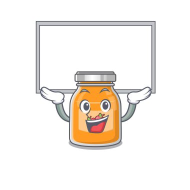 Elma reçeli maskotu resmi. Vektör illüstrasyonu