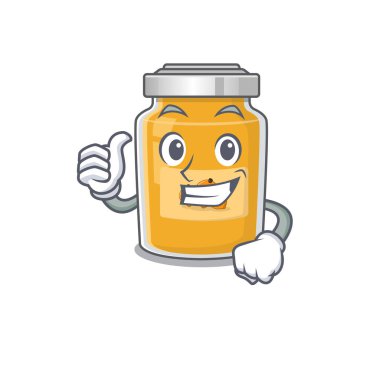 Parmaklar yukarı hareketinde komik kayısı yapmak. Vektör illüstrasyonu