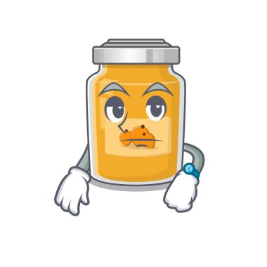 Bekleyen bir jest üzerine çizgi film karakteri tasarımı. Vektör illüstrasyonu