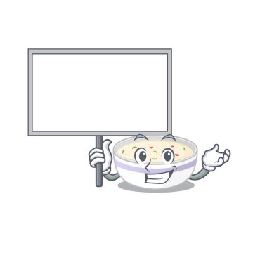 Buharda pişirilmiş yumurta maskotu tasarımının şirin bir resmi. Vektör illüstrasyonu