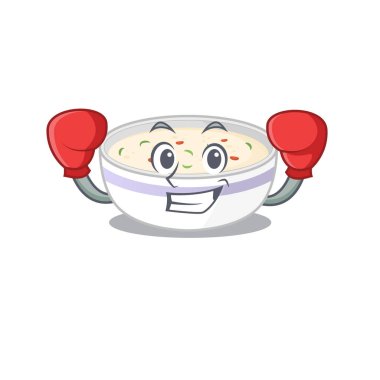 Spor Boks Yumurtası 'nın maskotluk stili. Vektör illüstrasyonu