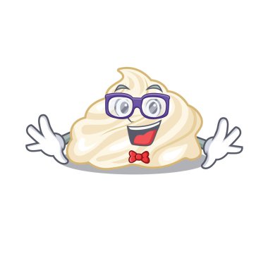 Çizgi film konsepti, krem şanti tasarımı. Vektör illüstrasyonu