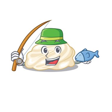 Krem şanti tasarımının mutlu bir resmi. Vektör illüstrasyonu