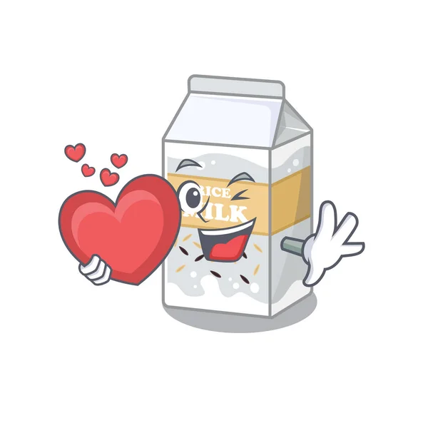 Romantic Rice Milk Cartoon Picture Holding A Heart Vector Illustration Stock Images Page Everypixel Romantic Rice Milk Cartoon Picture Holding A Heart Vector Illustration Stock Images Page Everypixel