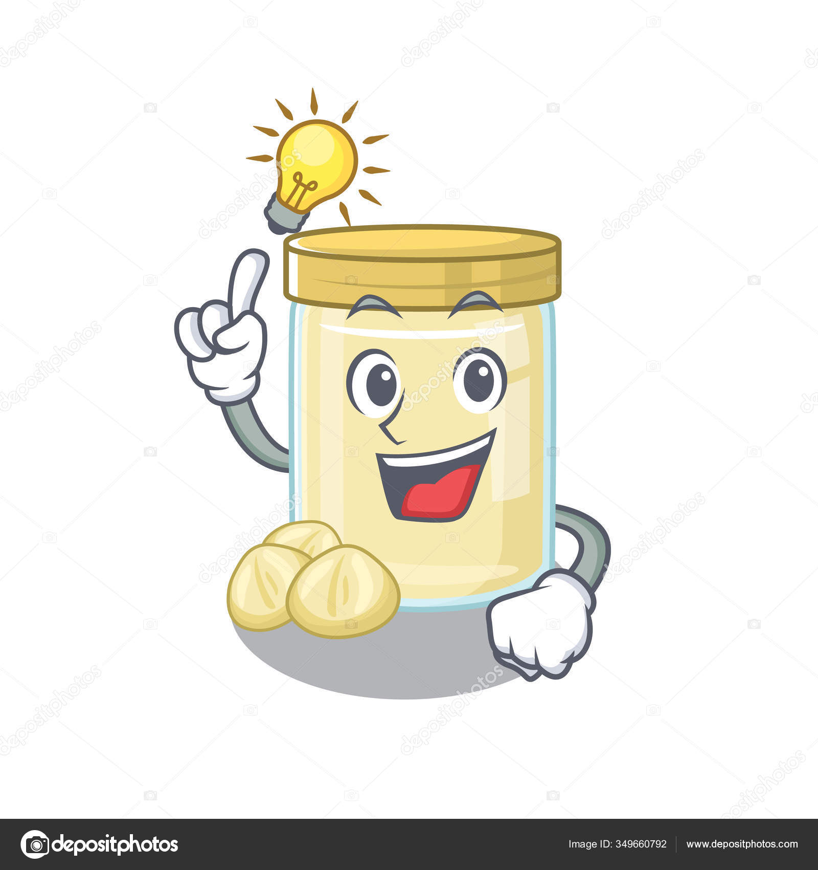 Clever Macadamia Nut Butter Cartoon Character Style Have Idea Gesture Stock  Vector Image by ©kongvector #349660792