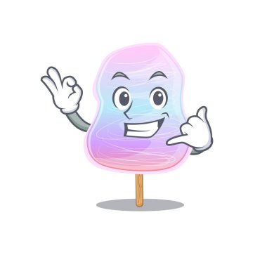 Call me funny rainbow cotton candy cartoon character concept
