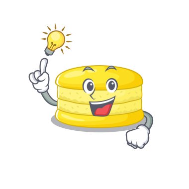 Zeki bir limonlu kurabiye çizgi film karakteri tarzının bir fikri vardır. Vektör illüstrasyonu