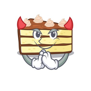 Şeytan çikolatalı pasta Karakter tasarımı çizgi filmi