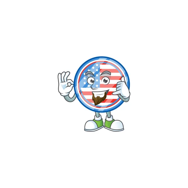 Call me funny circle badges USA mascot picture style — Stockvector