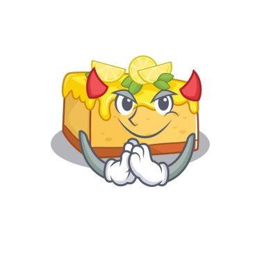 Devil lemon cheesecake Cartoon in character design