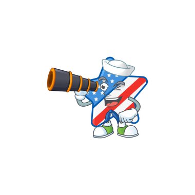 A picture of USA star Sailor style with binocular vector