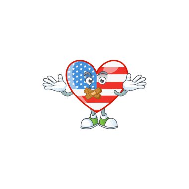 Maskot karakter tasarımı Bağımsızlık Günü Aşk sessiz bir jest yapıyor