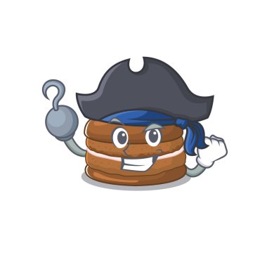 Şirin çikolatalı badem kurabiyesi tasarımı ve şapkası var.