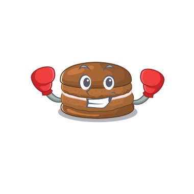 Spor 'un maskotluk stili çikolatalı makaron.