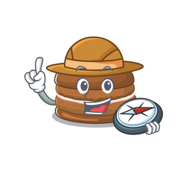 Çikolatalı kurabiye deneyimli bir Explorer pusula kullanıyor.