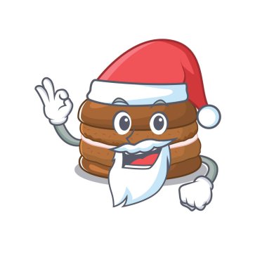 Noel Baba çizgi film karakteri tarzında çikolatalı kurabiye.