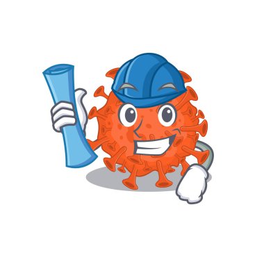 Elektron mikroskobu koronavirüsünün gülümseyen mimarı mavi iz ve mavi miğfere sahiptir.