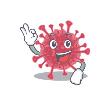 Coronavirus hastalığı çizgi film karakteri tasarım tarzı iyi bir jest yapıyor.