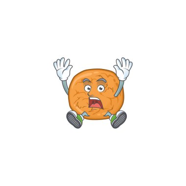 Gülen suratlı büyüleyici bir pekmez kurabiyesi çizgi film karakteri.