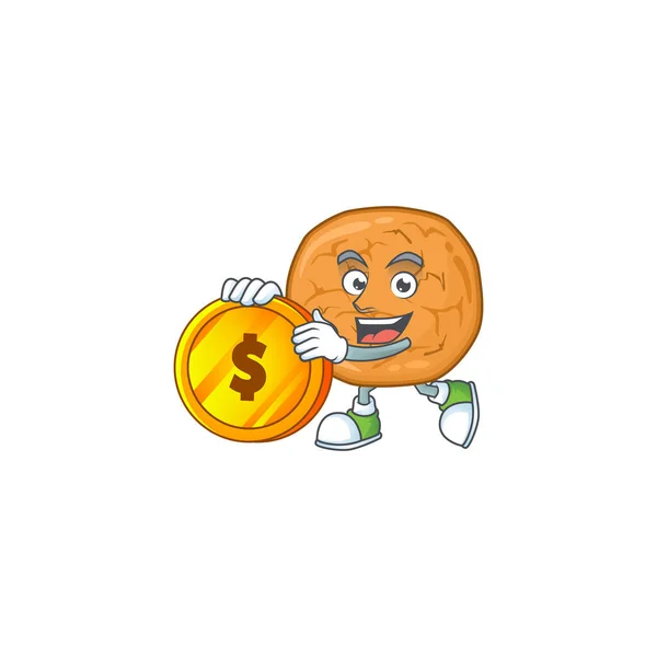 Mascote desenho animado personagem estilo de melaço biscoitos mostrando um gesto dedo — Vetor de Stock