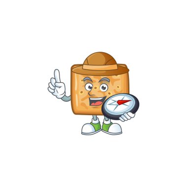 Crackers an experienced explorer working using a compass