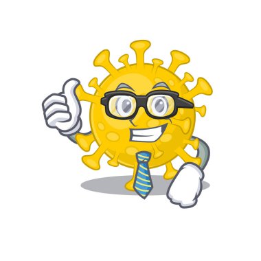 Corona virüsü, gözlüklü ve kravatlı iş adamı çizgi film karakterine teşhis koydu