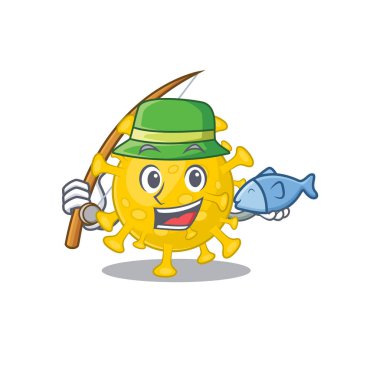 A Picture of funny Fishing corona virus diagnosis design