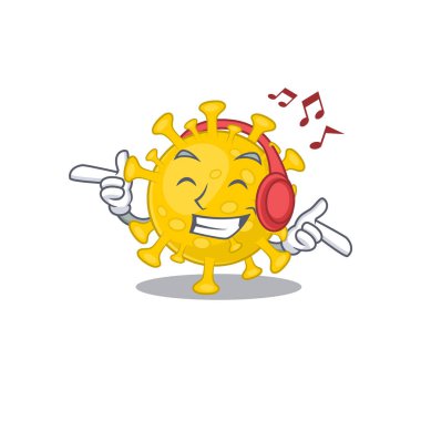 Müzik koronası virüsü teşhisi, maskot tasarımı.