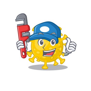 Akıllı Tesisatçı Corona virüs tanısı çizgi film karakteri tasarımında