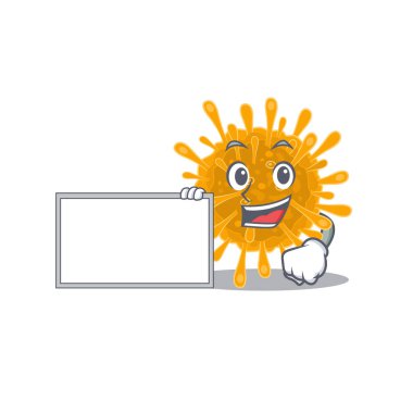 Çizgi film maskot tasarım tarzıyla koronavirüsler
