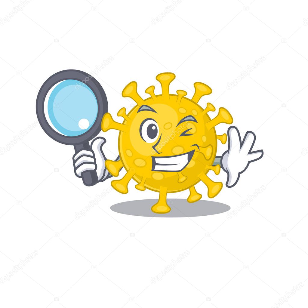 Corona virus diagnosis in Smart Detective picture character design