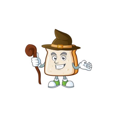 sweet and tricky Witch slice of bread cartoon character