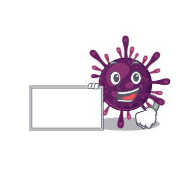 Coronavirus böbrek yetmezliği. Çizgi film maskot tasarımı tarzı.