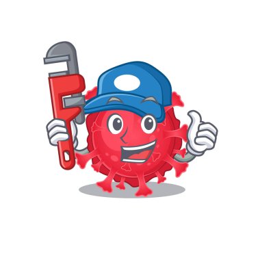 Çizgi film karakter tasarımında Akıllı Tesisatçı Coronavirüs maddesi