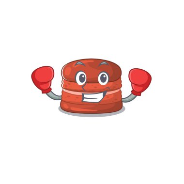 Sportif vişneli makarna boks maskotu tasarımı