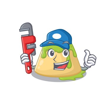 Akıllı Muslukçu puding yeşil çay çizgi film karakteri tasarımı