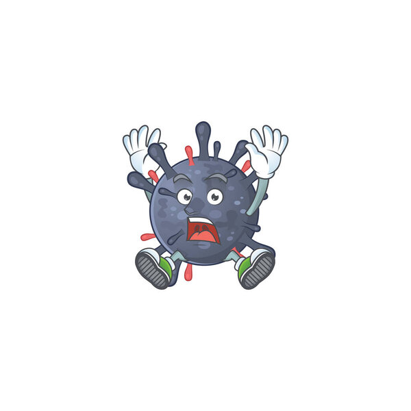 Потрясающий персонаж мультфильма об эпидемии коронавируса со счастливым лицом

