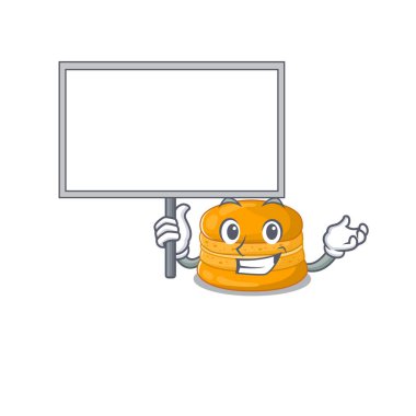 Portakallı, şirin çizgi film karakteri bir tahta getir.